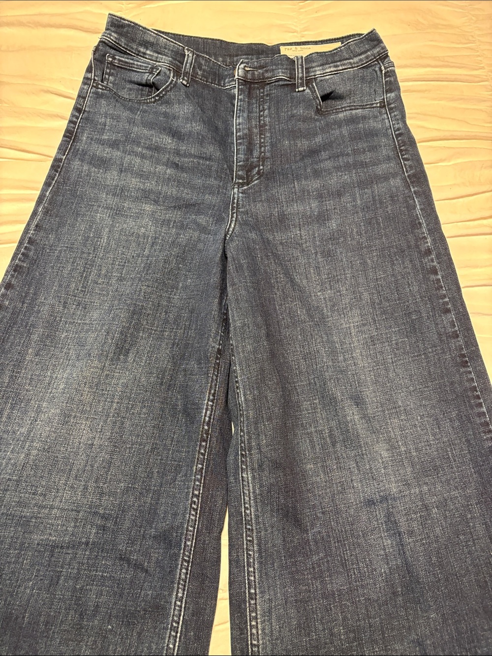 rag & bone Wide-Leg Jeans in Dark Indigo - Picture 3 of 8